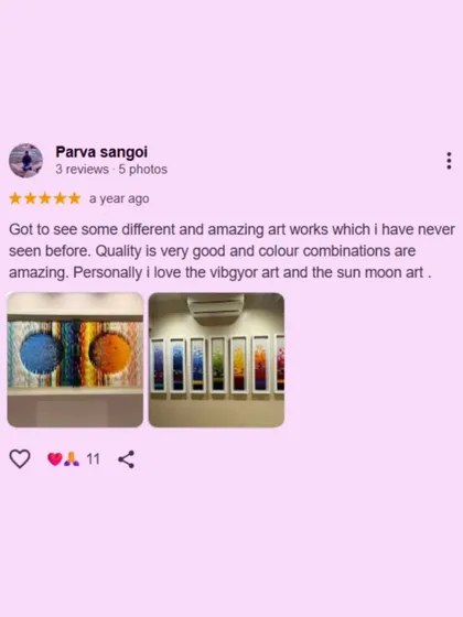 This client loved the unique quality and amazing color combinations of the artworks they discovered at our gallery.