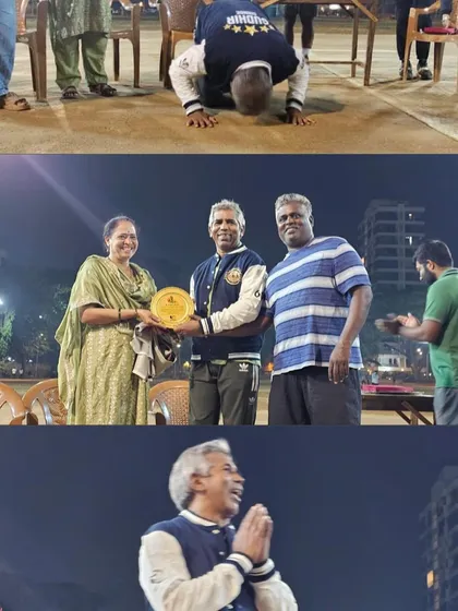 Celebrating our heroes. A collage showing two legends of Chembur YMCA being honored for their guidance and support.