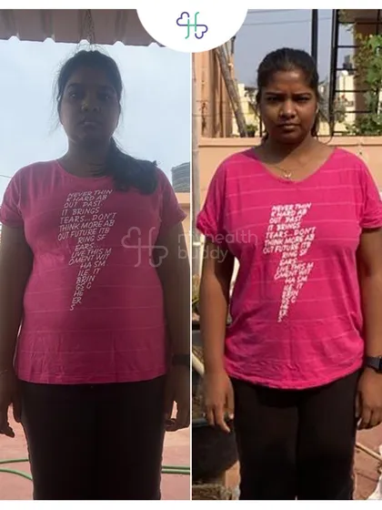 Lavanya lost 12 kgs in 12 weeks, gaining confidence and positive energy along the way. Her transformation is a great example of what's possible in just three months.
