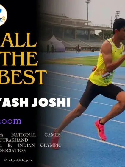 Another goal achieved. I am so proud of my athlete Yash Joshi for qualifying for the 38th National Games in the 200m event.
