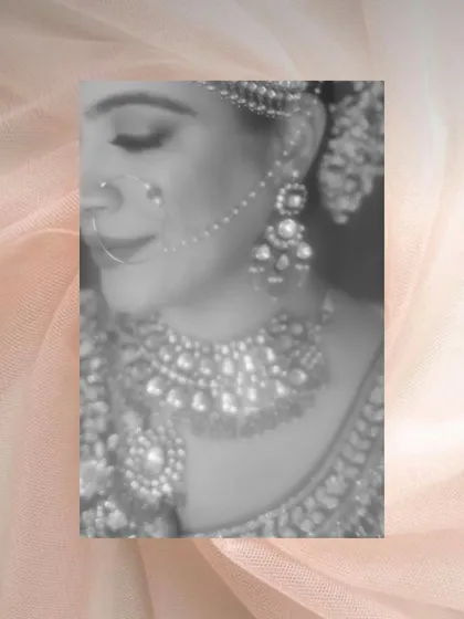 A soft-focus, black and white portrait of a bride, creating a dreamy and artistic effect.