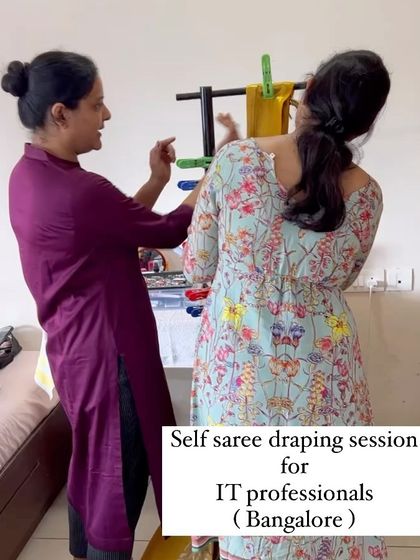 Shikha Agarwal - Personal Saree Draping Classes My Bangalore Studio Sessions photo 31