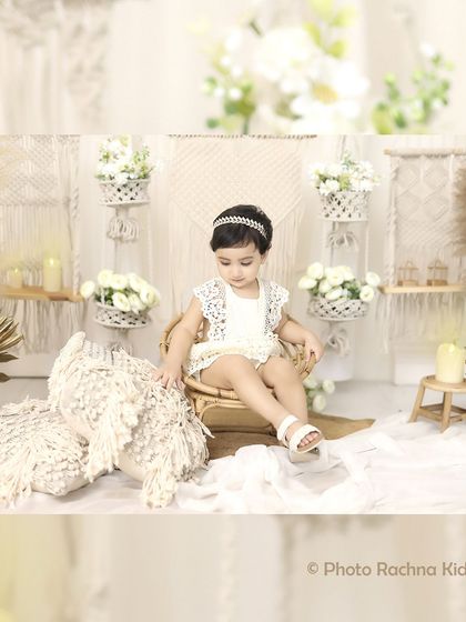 Another perspective of the boho-chic setup, showing the beautiful textures and neutral color palette.