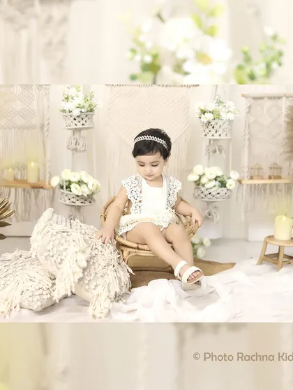 Another perspective of the boho-chic setup, showing the beautiful textures and neutral color palette.