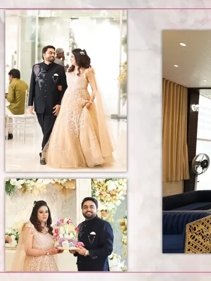 Capturing the happy moments of an engagement party. Our decor provides the perfect backdrop for photos, whether it's the couple making their entrance or participating in ring ceremony traditions.