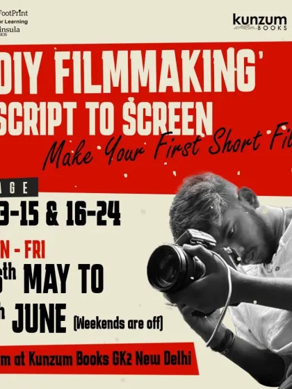 We offer workshops for all ages, including teens. Our DIY Filmmaking workshop lets aspiring directors learn everything from scriptwriting to shooting their very first short film with industry experts.
