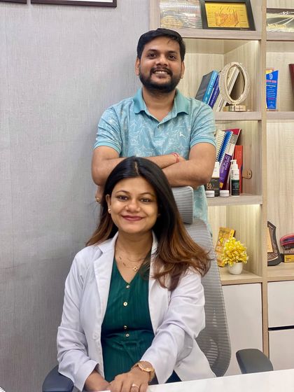 Celebrating Doctor's Day at AISHH with my colleague. Working alongside other dedicated professionals is a key part of providing comprehensive care.