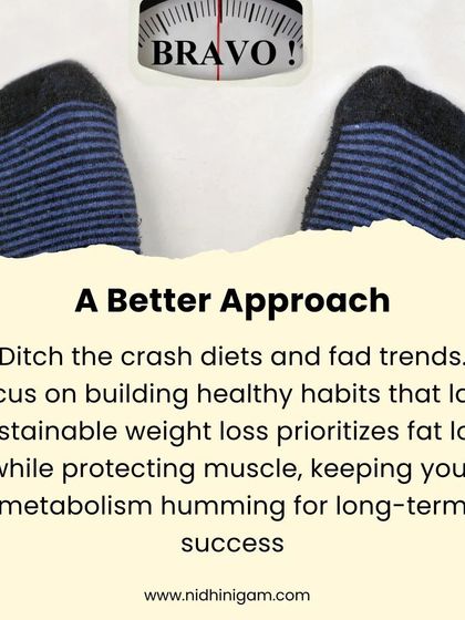 A better approach to weight loss is to ditch crash diets and focus on building healthy habits. Sustainable success comes from prioritizing fat loss while protecting muscle.
