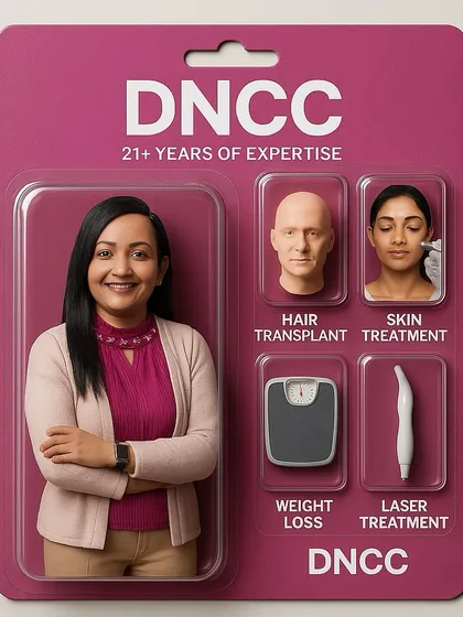 This represents my comprehensive approach to cosmetic dermatology, built on over 21 years of expertise. My practice covers everything from advanced hair transplants and skin treatments to medically supervised weight loss and laser procedures, all grounded in science.