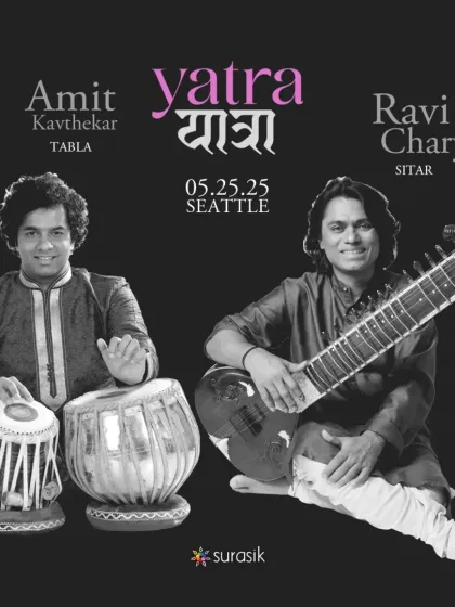 "Yatra" - the poster for our Seattle concert with Amit Kavthekar, just two days before the show. The anticipation is always a special feeling.