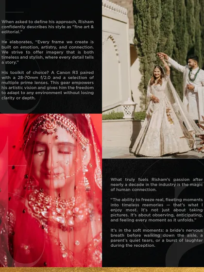 An excerpt from my feature, where I describe my "fine art & editorial" approach. My goal is to create frames built on emotion, artistry, and connection, turning fleeting moments into timeless memories.