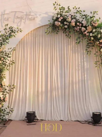 The full view of the "Better Together" photo booth, a perfect spot for the couple and their guests to capture memories.