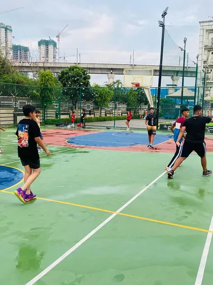 Players learn to play defense.