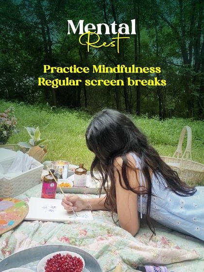 Mental rest is just as crucial. We encourage practicing mindfulness and taking regular screen breaks to quiet the mind.