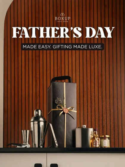 Father's Day made easy, gifting made luxe. The 'Gentleman's Pour' hamper and its contents are elegantly displayed, ready to impress.
