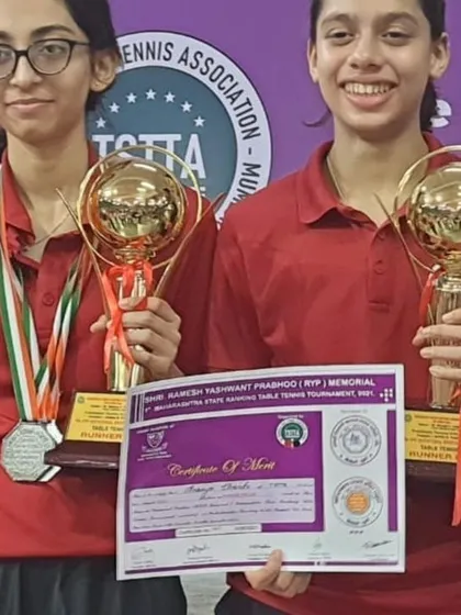 Vidhi Shah and Ananya Chande, our U-21 finalists at the First Maharashtra State Tournament. Having two of our own players in the final is a testament to the quality of our coaching.