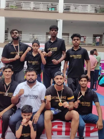 Our Wushu team with their medals at the 7th Taj Cup Wushu Championship.