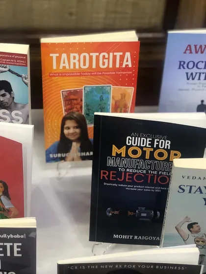 Seeing my book, TarotGita, displayed alongside other wonderful works is a moment of immense pride. It stands as a testament to the idea that ancient Indian wisdom has a powerful place in our modern search for meaning.