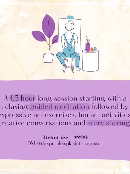 More details on what to expect from our online mindful art sessions: guided meditation, expressive exercises, and creative conversations.