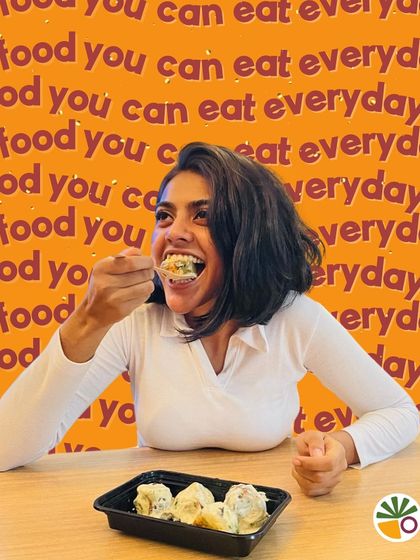 Who needs company when the food is this good? A happy customer enjoying my delicious kebabs. This is the kind of food you can eat every day and still want more.