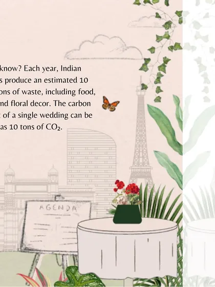 Did you know a single wedding can produce up to 10 tons of CO2? We are dedicated to reducing this footprint through mindful planning and smart choices.