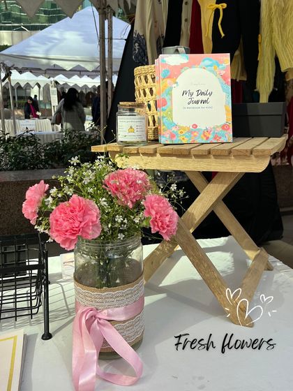 Setting up my pop-up store is always so much fun. I love creating little "korners" that make the space feel special, like the bookmark-making station and the sticker display.