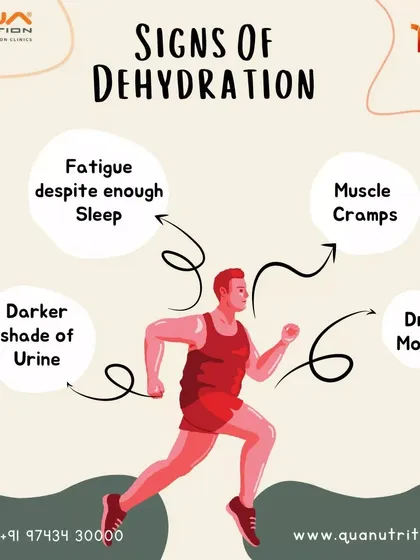 Feeling tired even after a good night's sleep? You might be dehydrated. I teach athletes to recognize early signs like fatigue, muscle cramps, and dry mouth, as proper hydration is one of the most critical factors for maintaining energy and preventing injury.