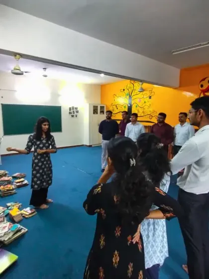 An overview of the TATA AMC team getting briefed for their volunteering initiative. It’s a collective effort to build a stronger foundation for the children we serve, one story at a time.