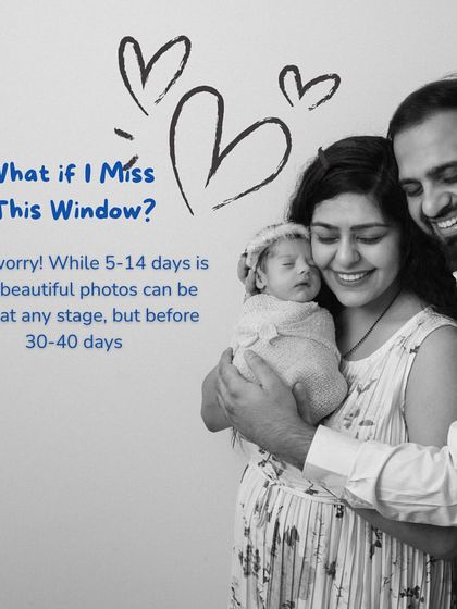Don't worry if you miss the ideal 7-15 day window. As you can see from this beautiful family portrait, we can capture gorgeous, loving moments at any stage up to 40 days.