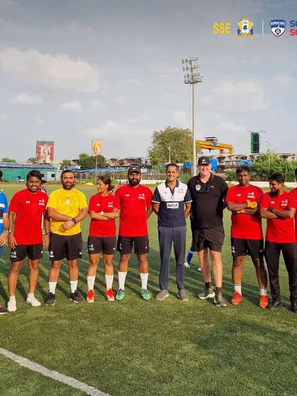 Our coaching team stands with BFC’s Head of Youth, Jason Withe. These collaborations are key to our mission of providing world-class guidance to our players and coaches.