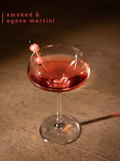 Smoke in the glass, sweetness on the tongue. Our Smoked & Agave Martini is an elegant, moody cocktail designed to set the tone for the evening.