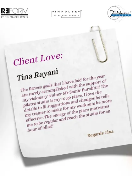 "The energy of the place motivates me to be regular." Client Tina Rayani shares how our visionary trainer, Samir Purohit, and the studio's atmosphere have helped her accomplish her fitness goals.