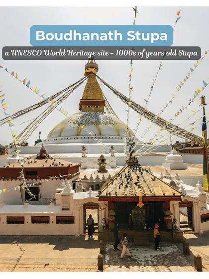 We'll also explore the Boudhanath Stupa, a UNESCO World Heritage site and one of the most important spiritual centers for Buddhists in Nepal.