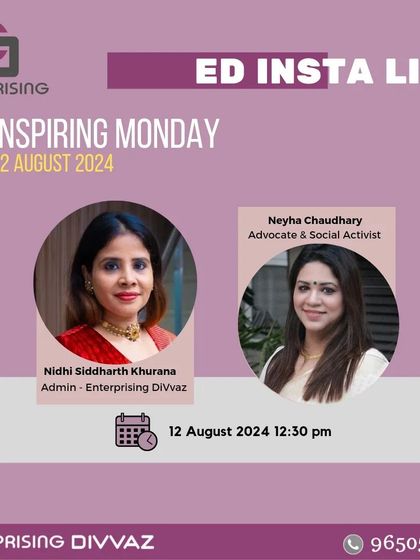 This graphic promoted an Instagram Live session where I shared my journey as an advocate and social activist. I aim to inspire others by showing that it's possible to build a career rooted in purpose.