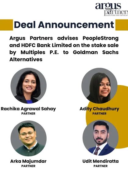 I am proud that my team advised the founders of PeopleStrong, a leading SaaS provider, on a major stake sale to Goldman Sachs. This transaction highlights our expertise in navigating high-value deals in the HR technology and AI innovation space.