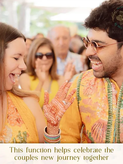 The Haldi ceremony is a celebration of the couple's new journey together, filled with blessings and laughter.