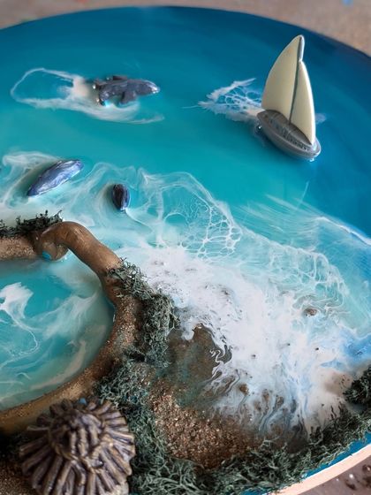 Studio Chhavi - Custom Art & Decor Commissions Ocean-Inspired Resin Art photo 8