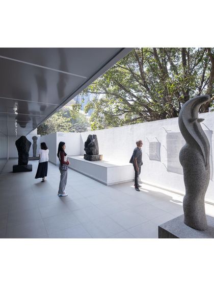A photo from our World Architecture Festival finalist announcement, showing the sculpture court at MAP.