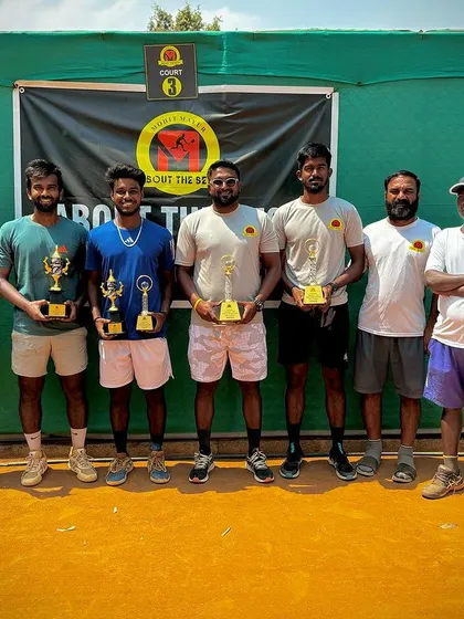 A snapshot of the winners and finalists from our first AITA 1 Lakh men's tournament. We successfully hosted over 140 players from across India, showcasing our capability to manage high stakes, professional level events.