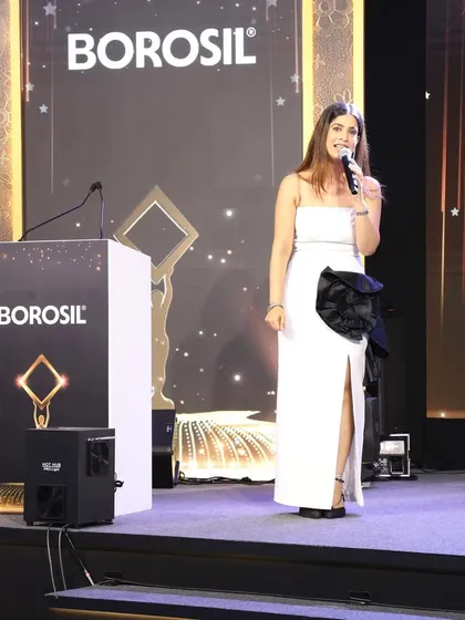 On the podium at the Borosil awards night in Dubai. My job is to ensure that an evening of celebration and recognition flows perfectly from start to finish.