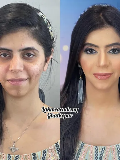 Another powerful before and after. I created a soft smokey eye and a neutral lip for a sophisticated party look that enhances her natural beauty.