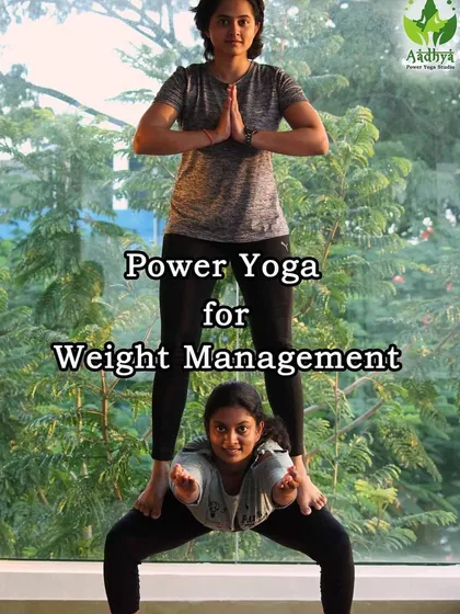 My Power Yoga for Weight Management program is designed to be effective and empowering. This partner pose demonstrates the strength and balance we cultivate in class, making fitness a shared and motivating experience.