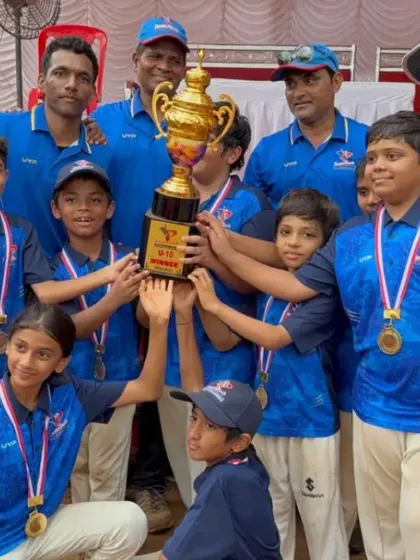 The joy of winning starts early. Our Under-10 team proudly lifts the PTPL tournament trophy, a testament to their hard work and passion for the game.