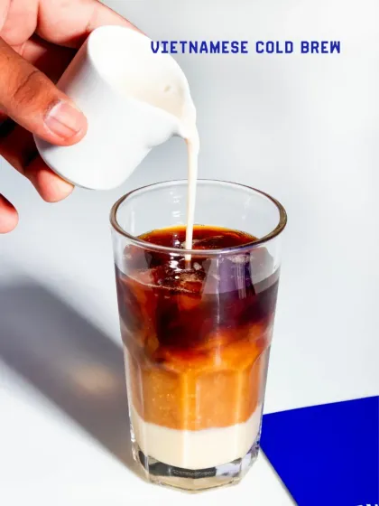 It's not just about the bakes. I offer a full specialty coffee catering experience to complete your event. Here's my take on a Vietnamese Cold Brew, a strong and sweet fix.