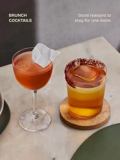 Good reasons to stay for one more. Our brunch cocktails are crafted to complement the food and the mood, from bright and citrusy mixes to something a little more spirit-forward.