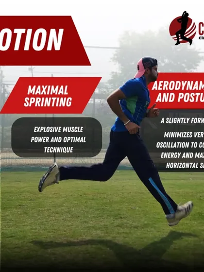 For maximal sprinting, explosive muscle power and optimal technique are essential. We also work on aerodynamics and posture, teaching players to maintain a slight forward lean to conserve energy and maximize horizontal speed.