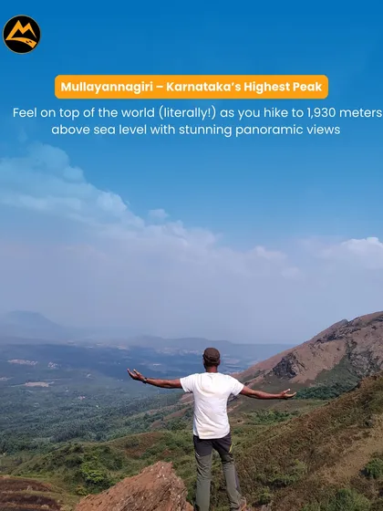 On top of the world at Mullayanagiri, Karnataka's highest peak. The panoramic views from 1,930 meters are absolutely worth the hike.