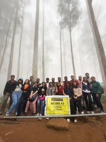 This is what our trek family looks like. A bunch of happy souls exploring the misty pine forests of Kodaikanal together. You can come alone, but you'll always leave with friends.