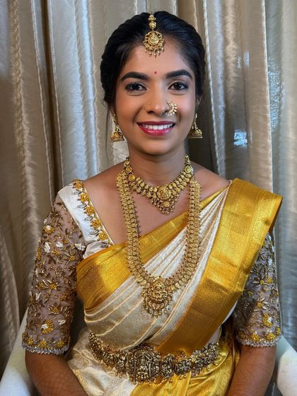 Sneha Kiran - Bridal & Event Makeup Artistry Traditional South Indian Muhurtham Brides photo 24