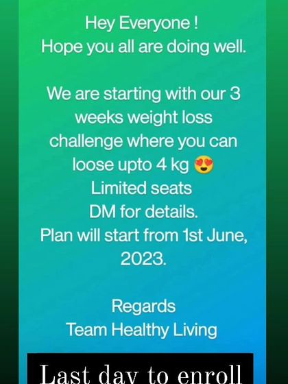 This graphic announces one of our popular programs, the 3 weeks weight loss challenge. It's a great way to kickstart your health journey with a structured plan and clear goals.